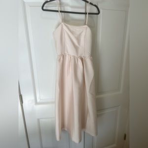 H&M ivory silk taffeta dress